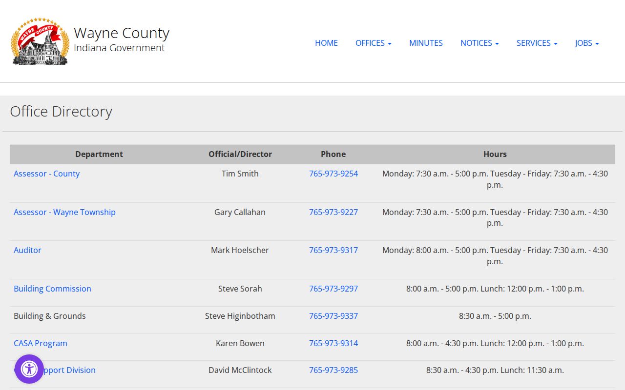 Wayne County bench warrant lookup court and courthouse office directory