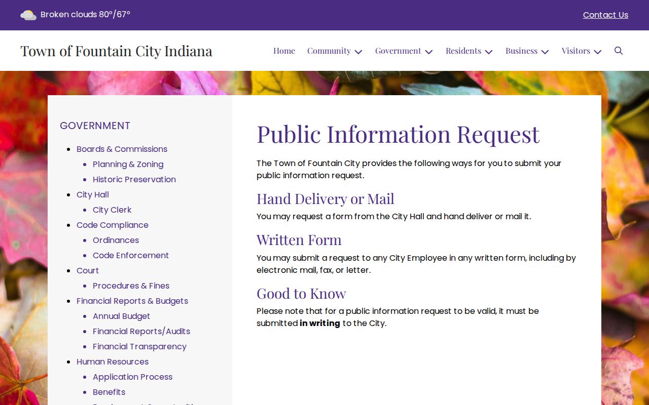 Wayne County traffic warrant public information request route